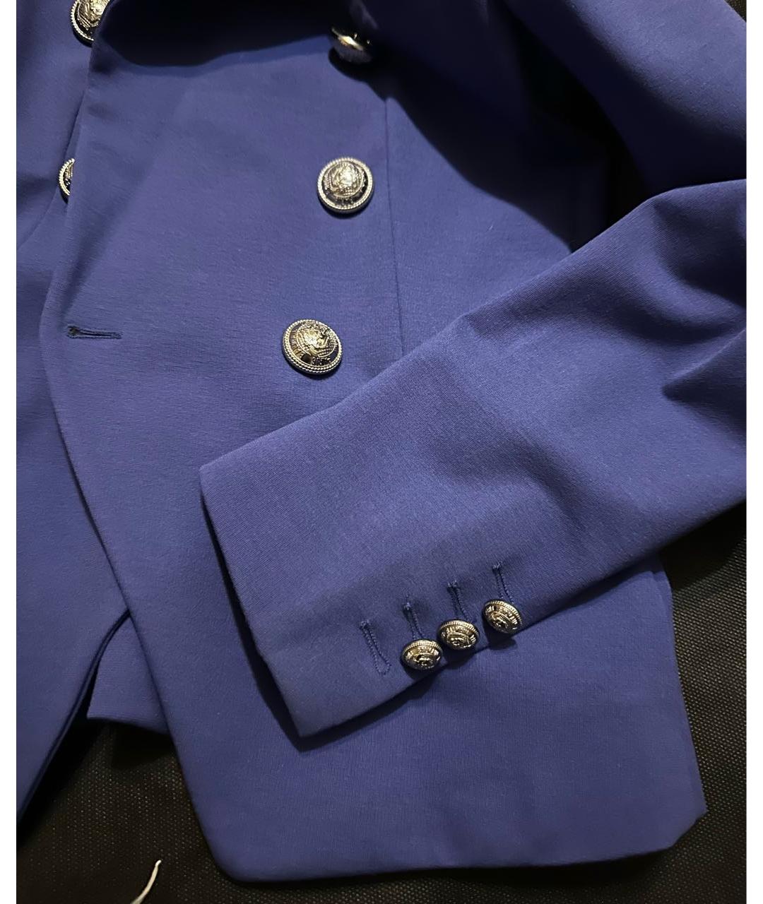 BALMAIN Фиолетовый хлопковый жакет/пиджак, фото 2