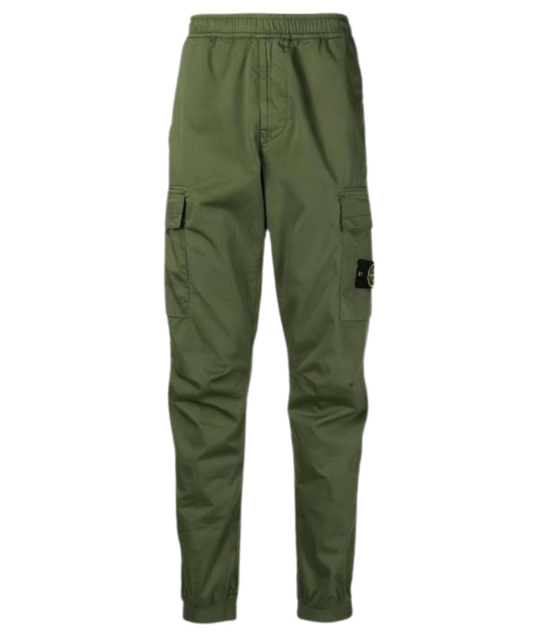 STONE ISLAND Зеленые повседневные брюки, фото 1