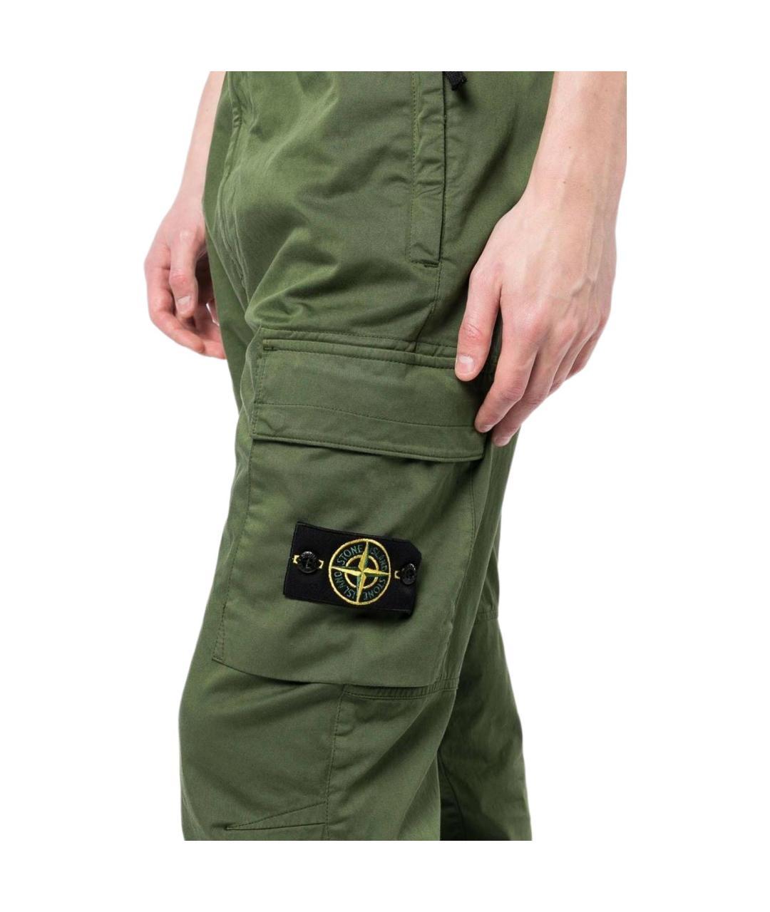 STONE ISLAND Зеленые повседневные брюки, фото 5