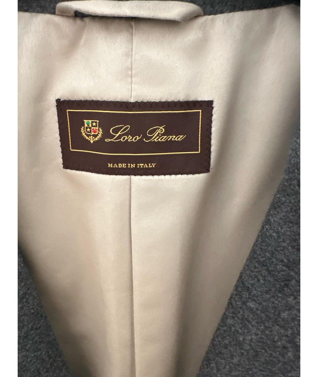 LORO PIANA Серое пальто, фото 4