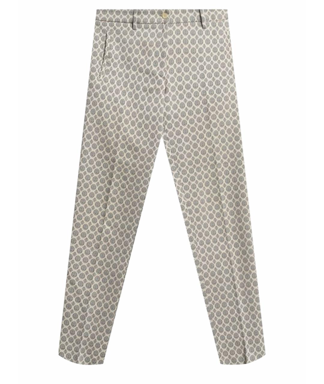 ETRO Бежевые хлопковые прямые брюки, фото 1