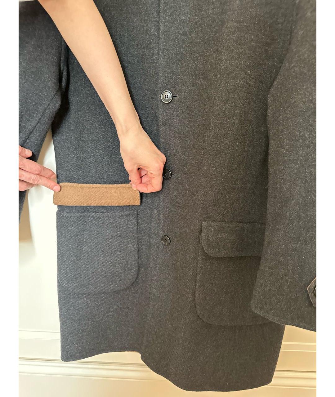 CORNELIANI Серое пальто, фото 8