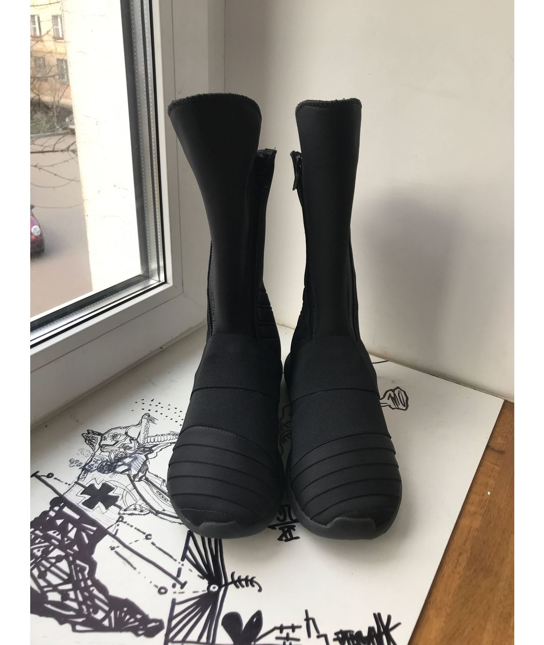 Y-3 Черные текстильные кроссовки, фото 2