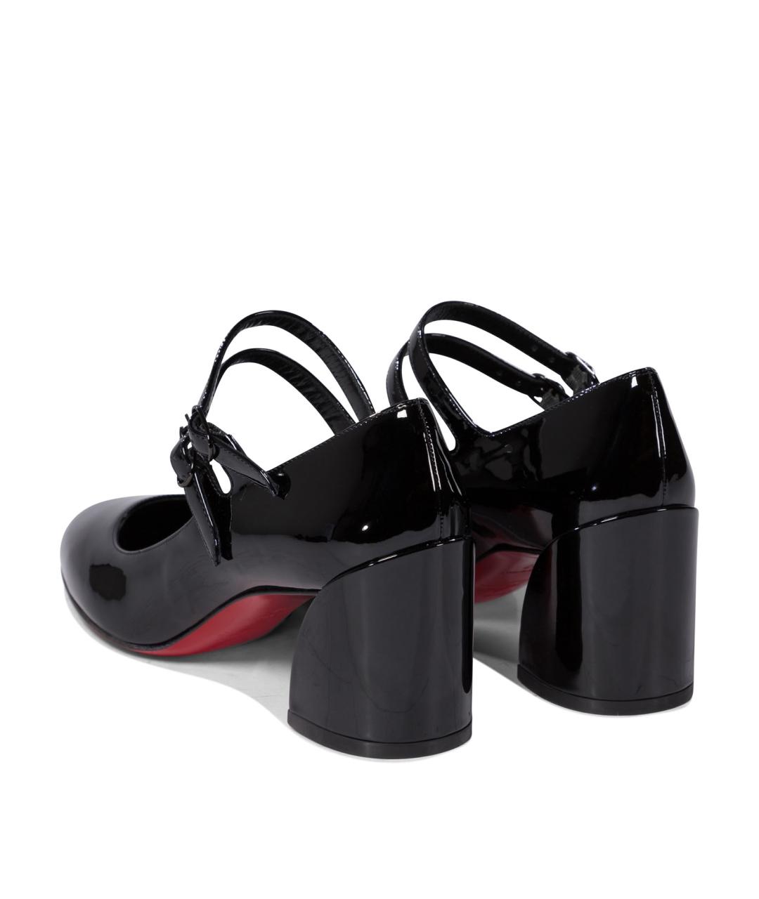 CHRISTIAN LOUBOUTIN Черные кожаные туфли, фото 4