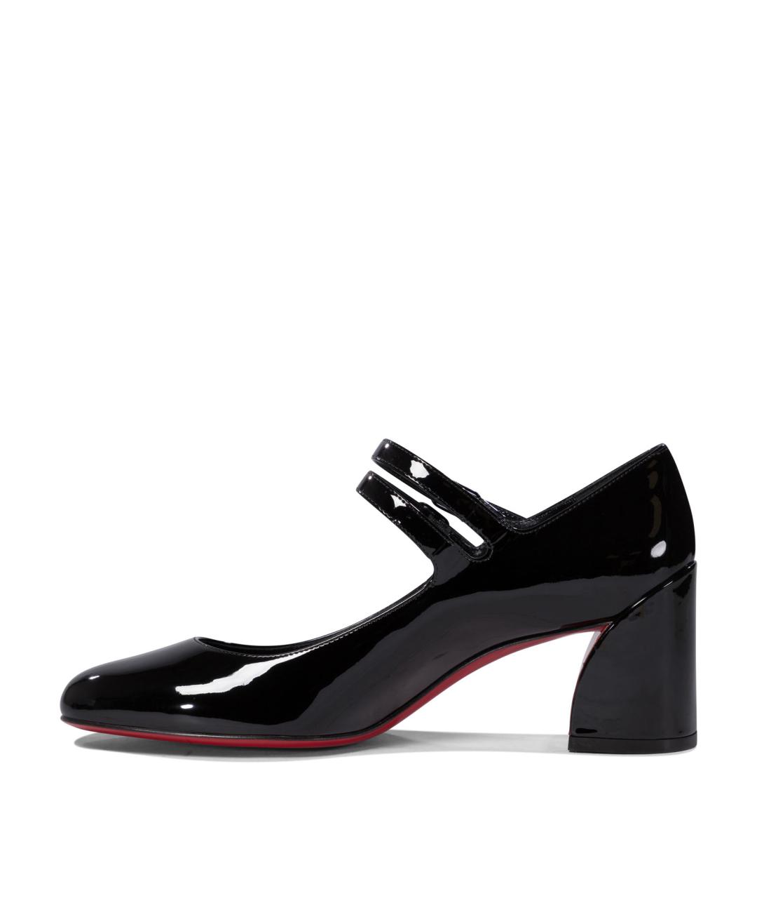 CHRISTIAN LOUBOUTIN Черные кожаные туфли, фото 3