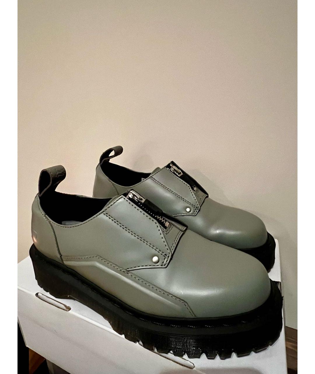 DR. MARTENS Серые кожаные ботинки, фото 4