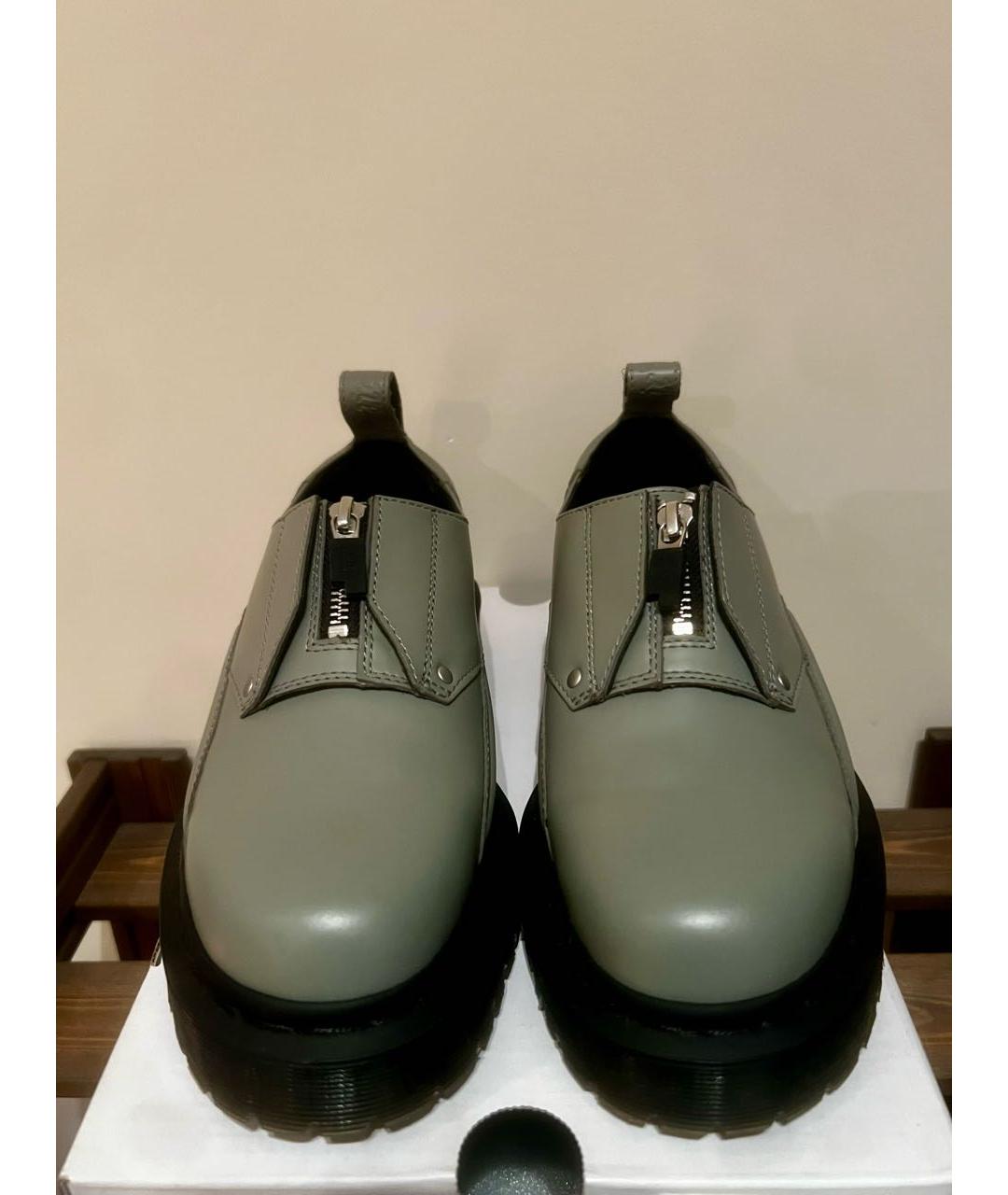 DR. MARTENS Серые кожаные ботинки, фото 2