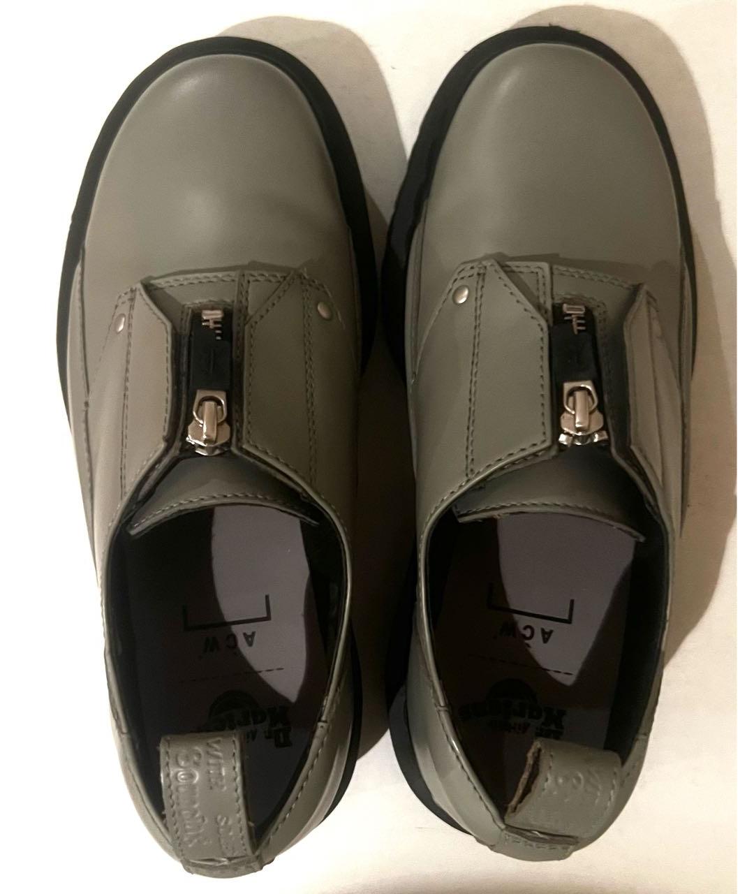 DR. MARTENS Серые кожаные ботинки, фото 3