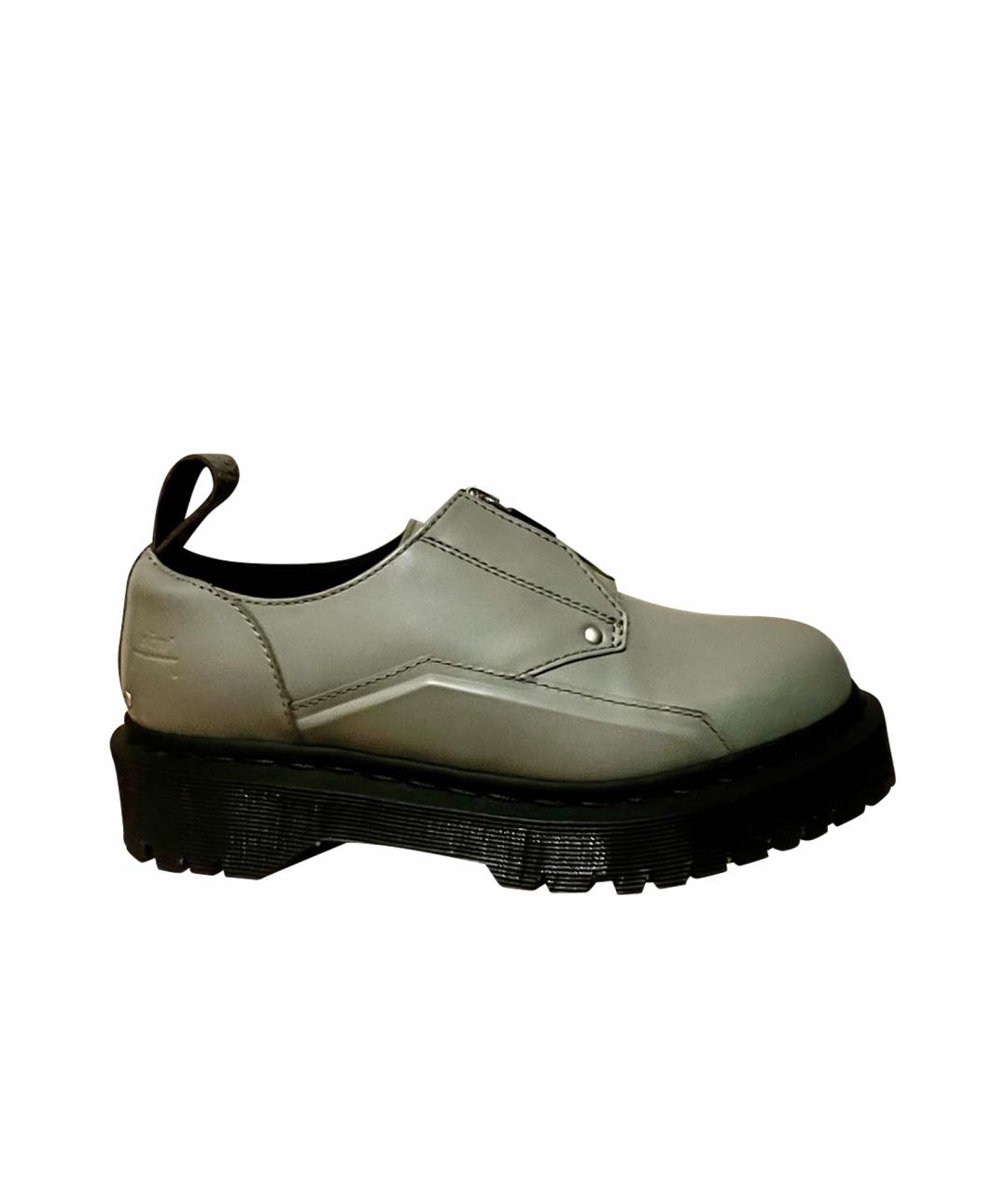 DR. MARTENS Серые кожаные ботинки, фото 1