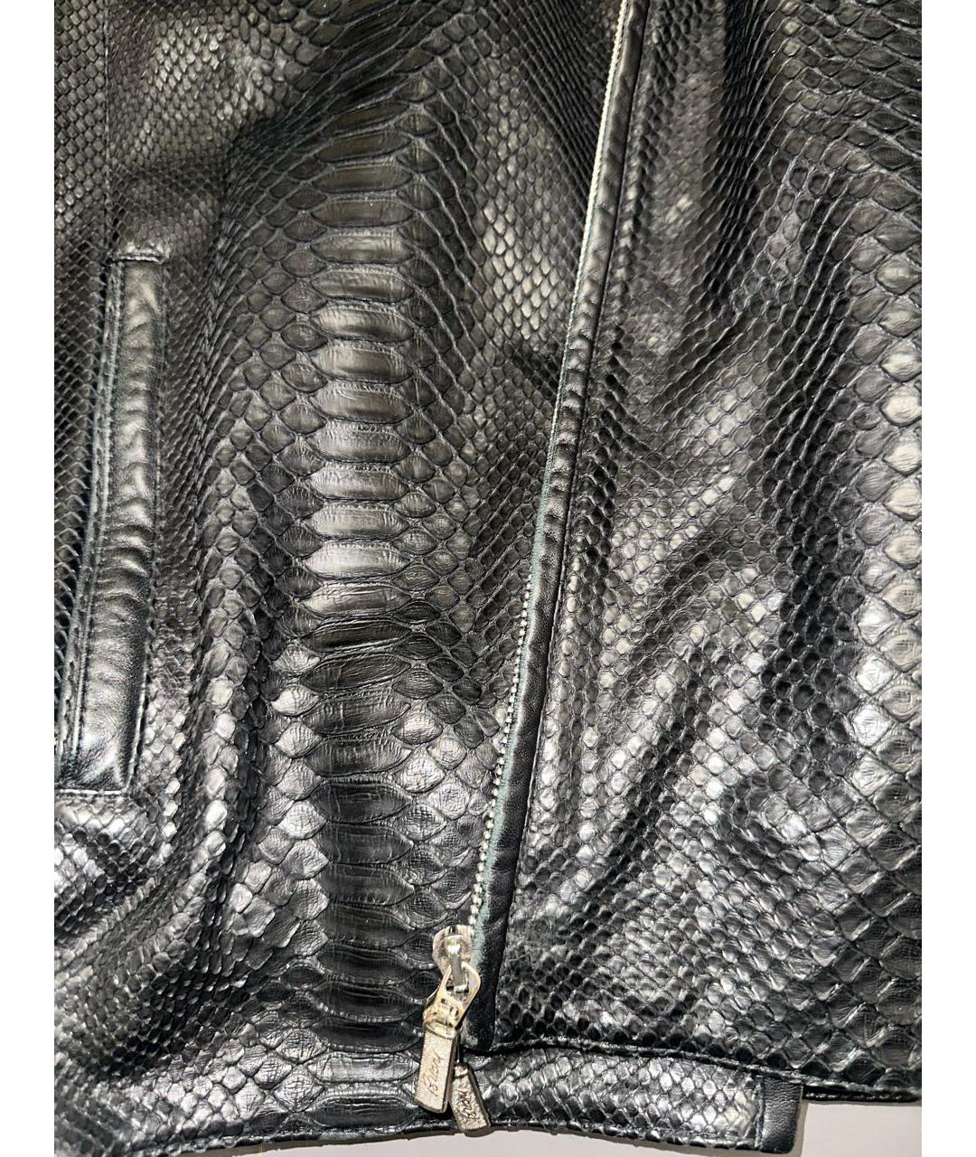 BRIONI Черная куртка из экзотической кожи, фото 4
