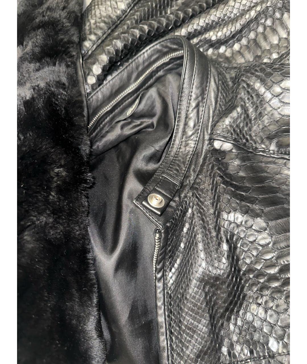 BRIONI Черная куртка из экзотической кожи, фото 6