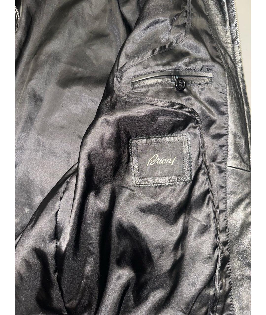 BRIONI Черная куртка из экзотической кожи, фото 7