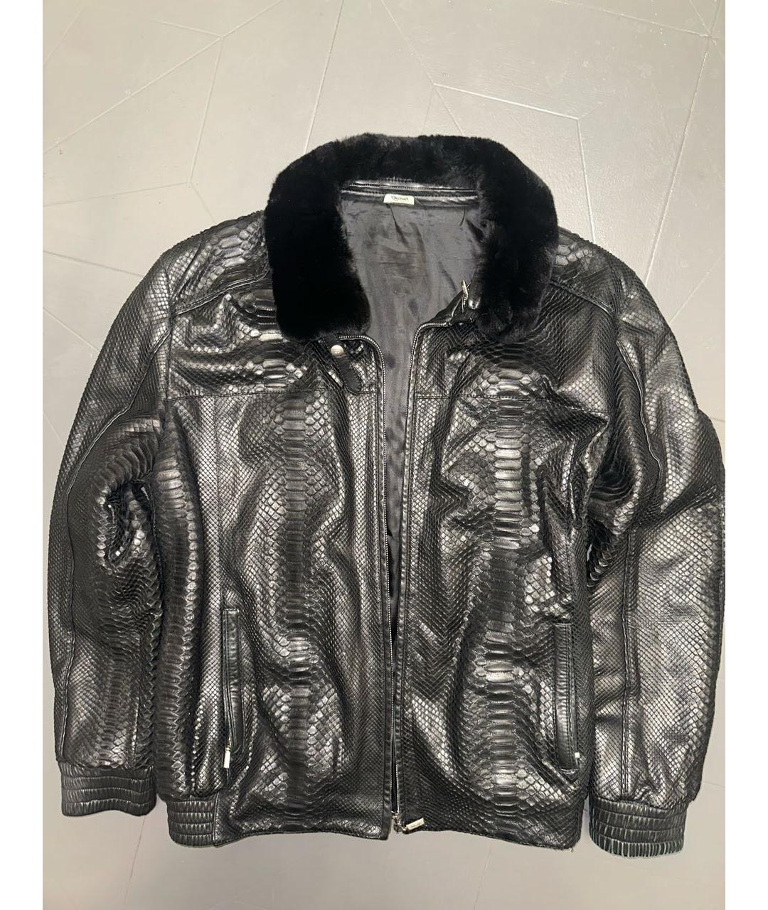 BRIONI Черная куртка из экзотической кожи, фото 9