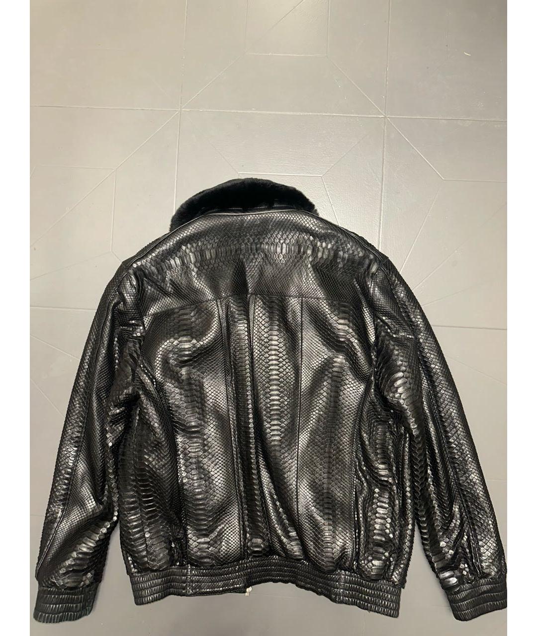 BRIONI Черная куртка из экзотической кожи, фото 2