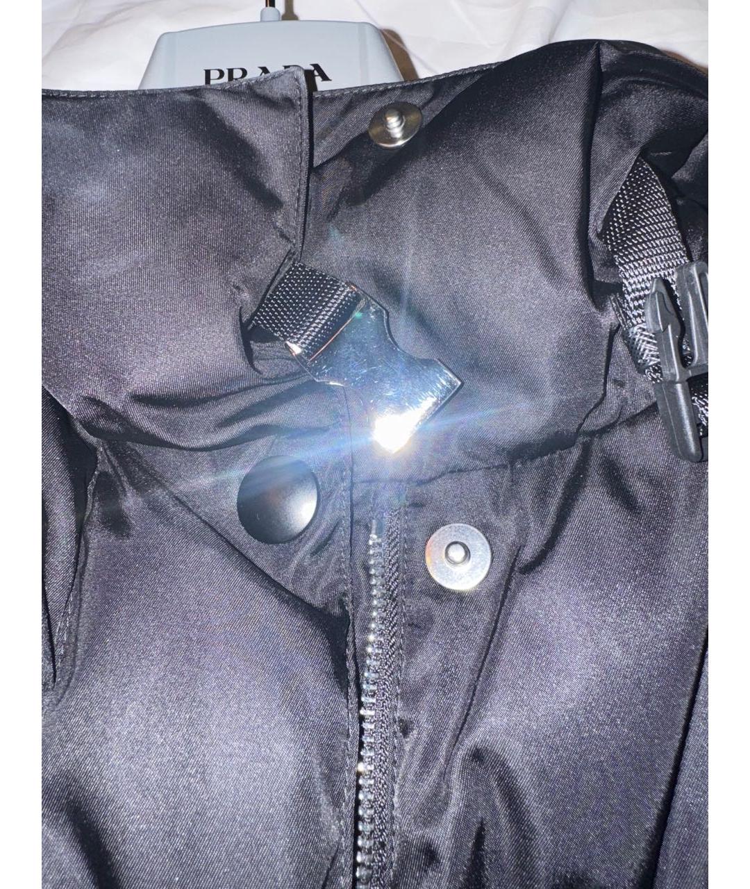 PRADA Черный полиэстеровый пуховик, фото 4