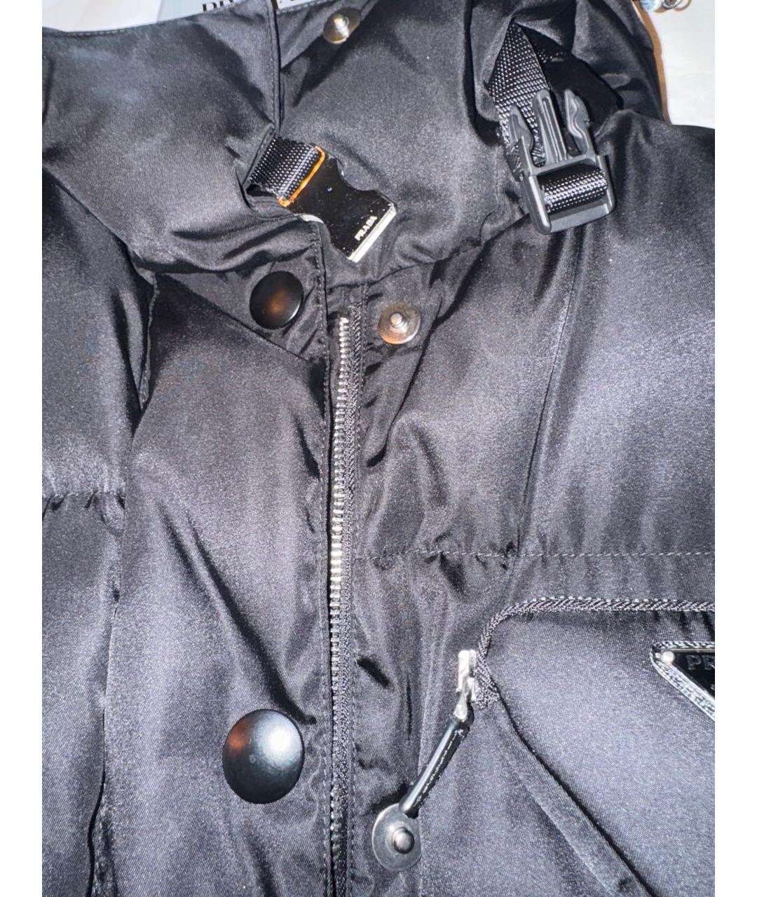 PRADA Черный полиэстеровый пуховик, фото 7