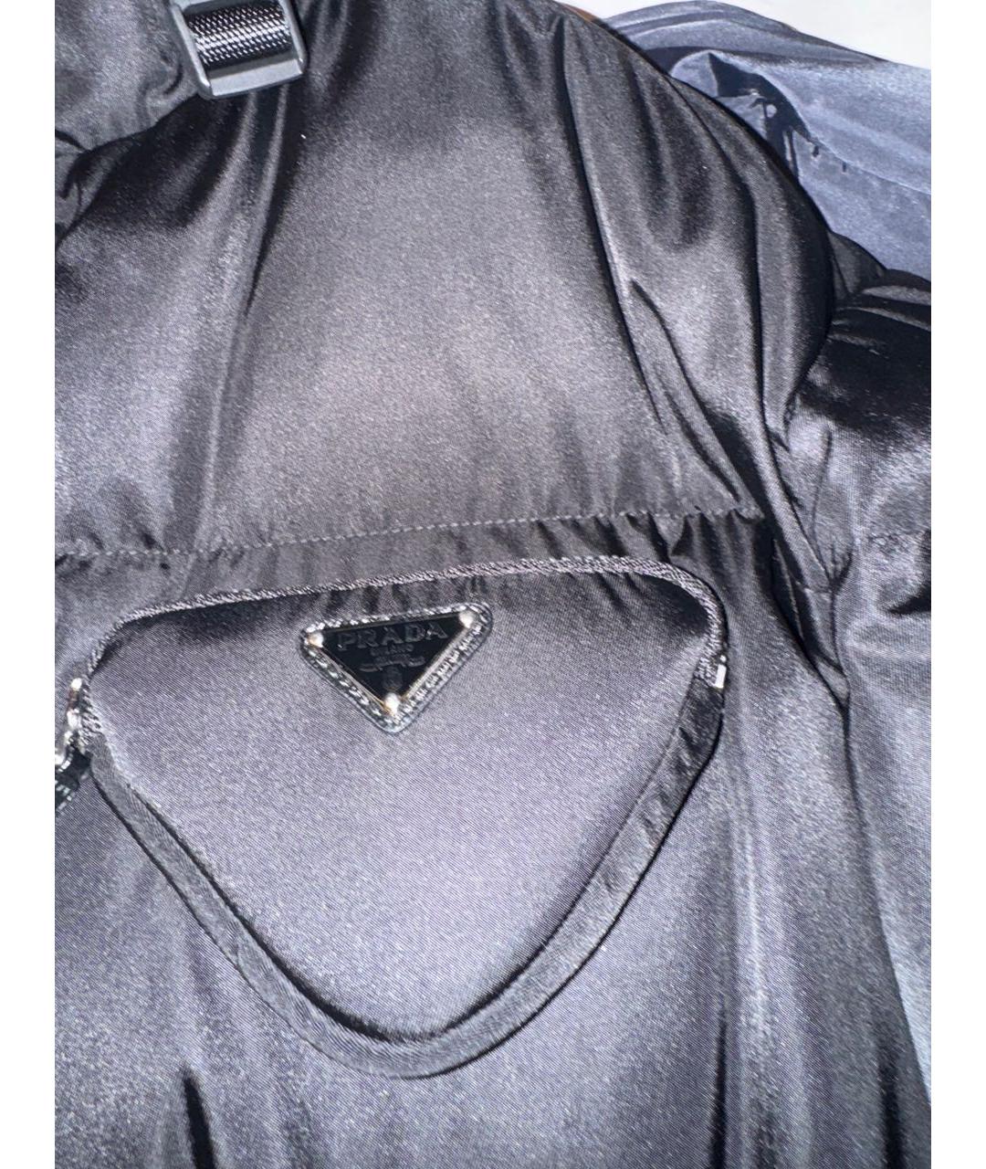 PRADA Черный полиэстеровый пуховик, фото 6