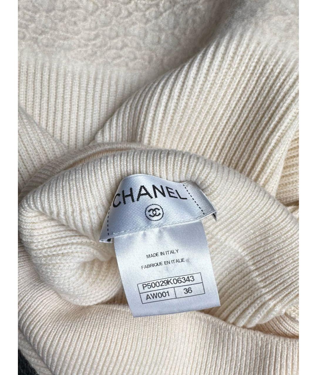 CHANEL Белая кашемировая юбка мини, фото 5