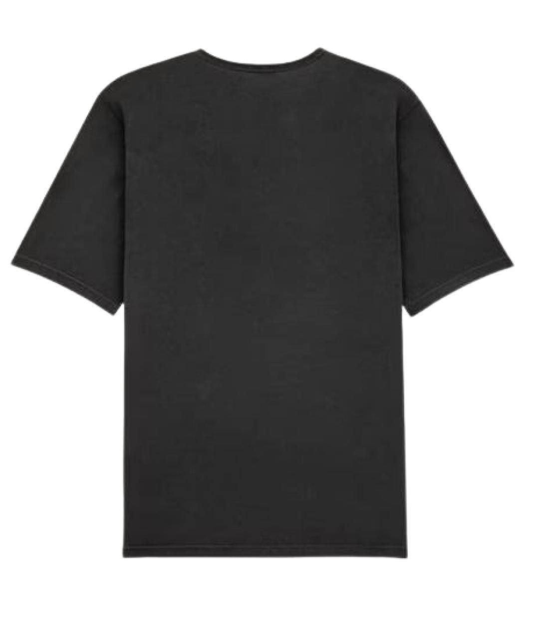 SAINT LAURENT Черная хлопковая футболка, фото 4