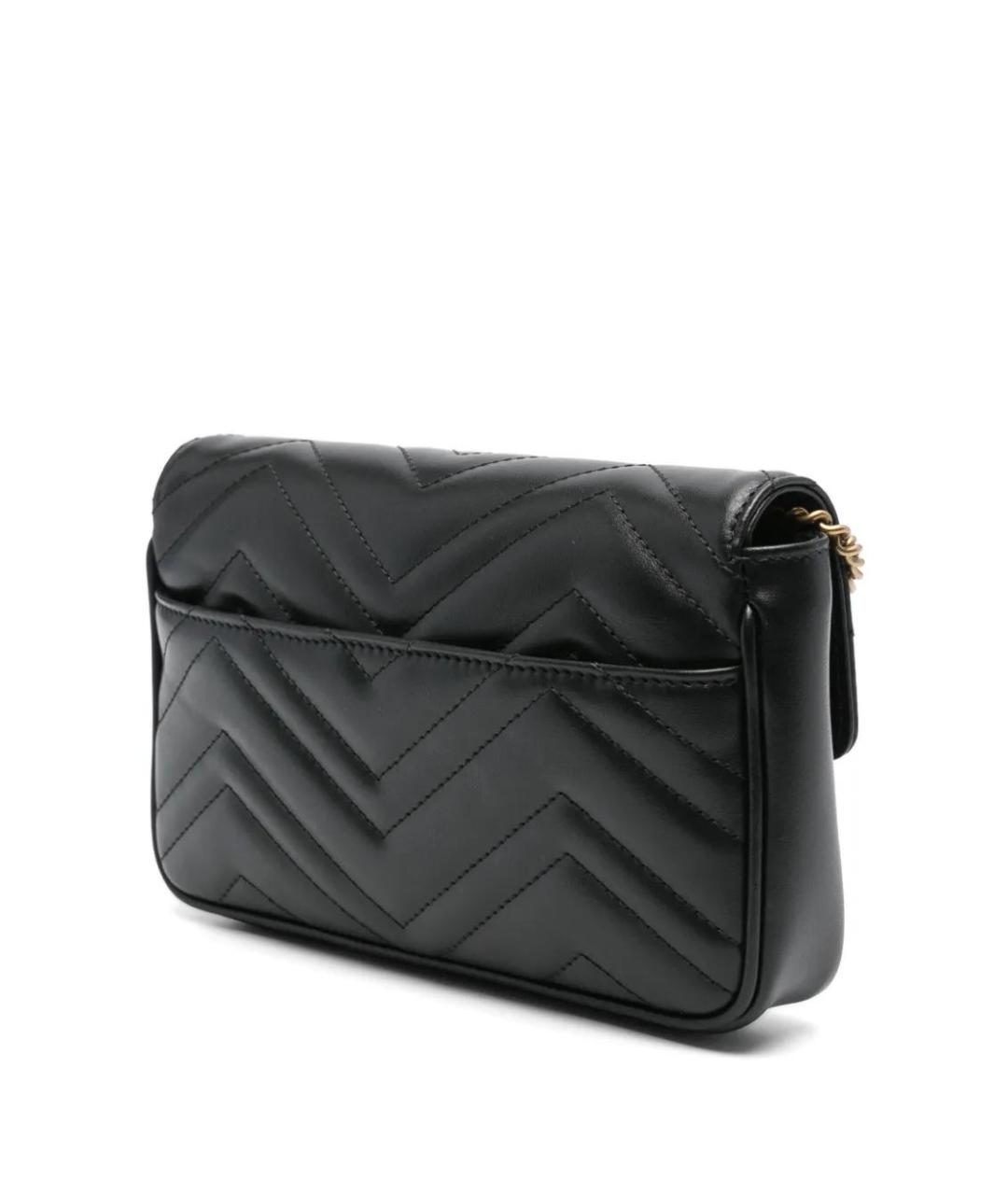 GUCCI Черная кожаная сумка через плечо, фото 5