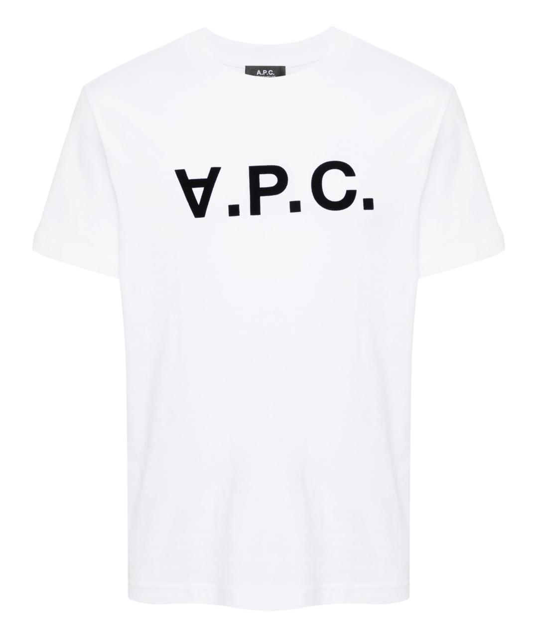 A.P.C. Белая хлопковая футболка, фото 1