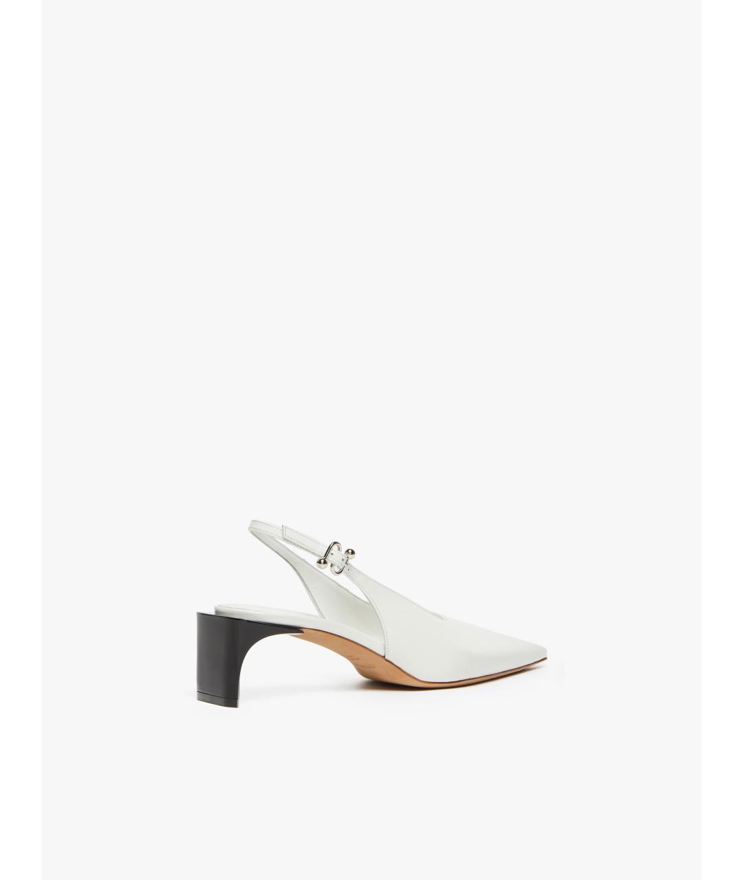 SPORTMAX Белые кожаные туфли, фото 3