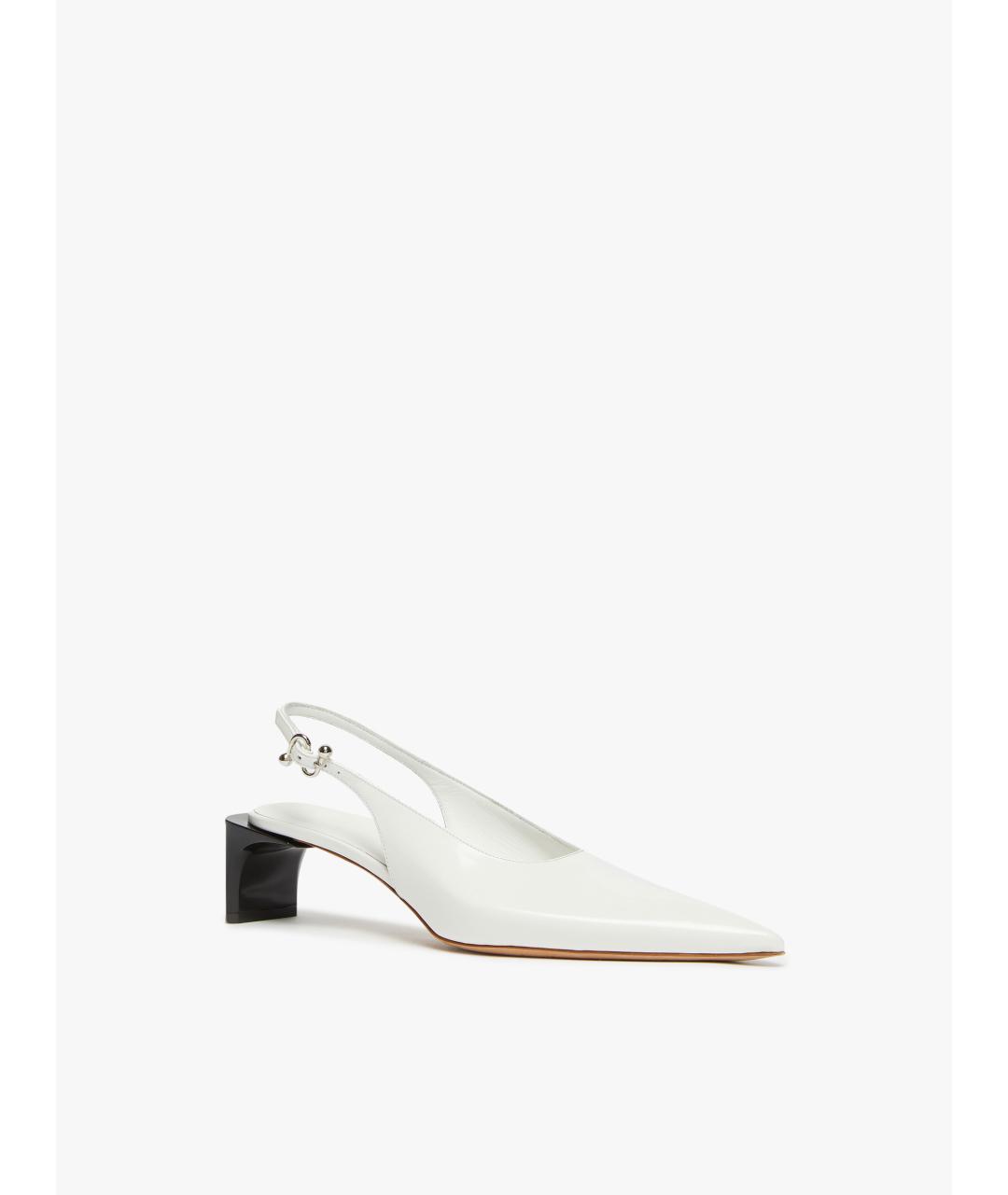 SPORTMAX Белые кожаные туфли, фото 2