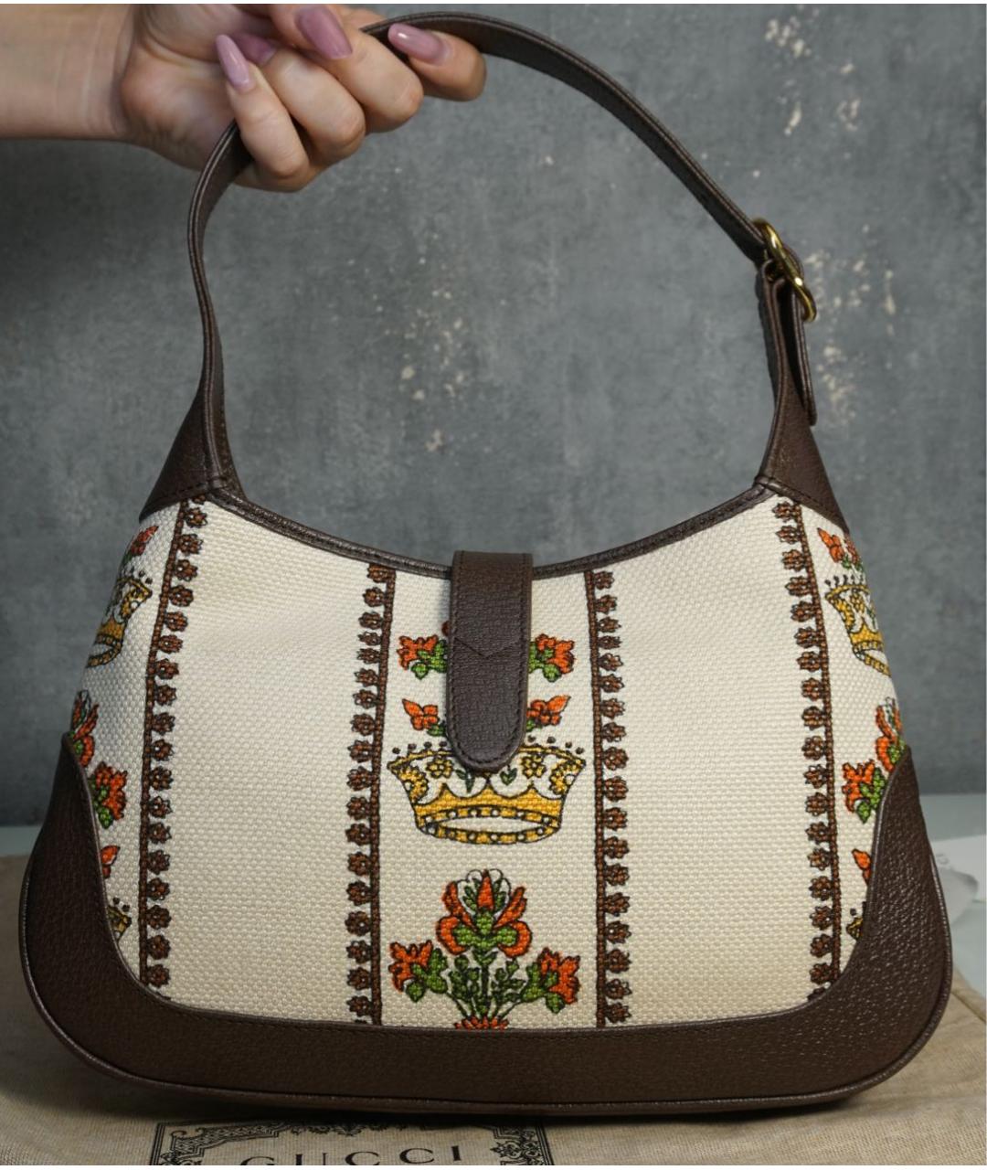 GUCCI Коричневая кожаная сумка через плечо, фото 3