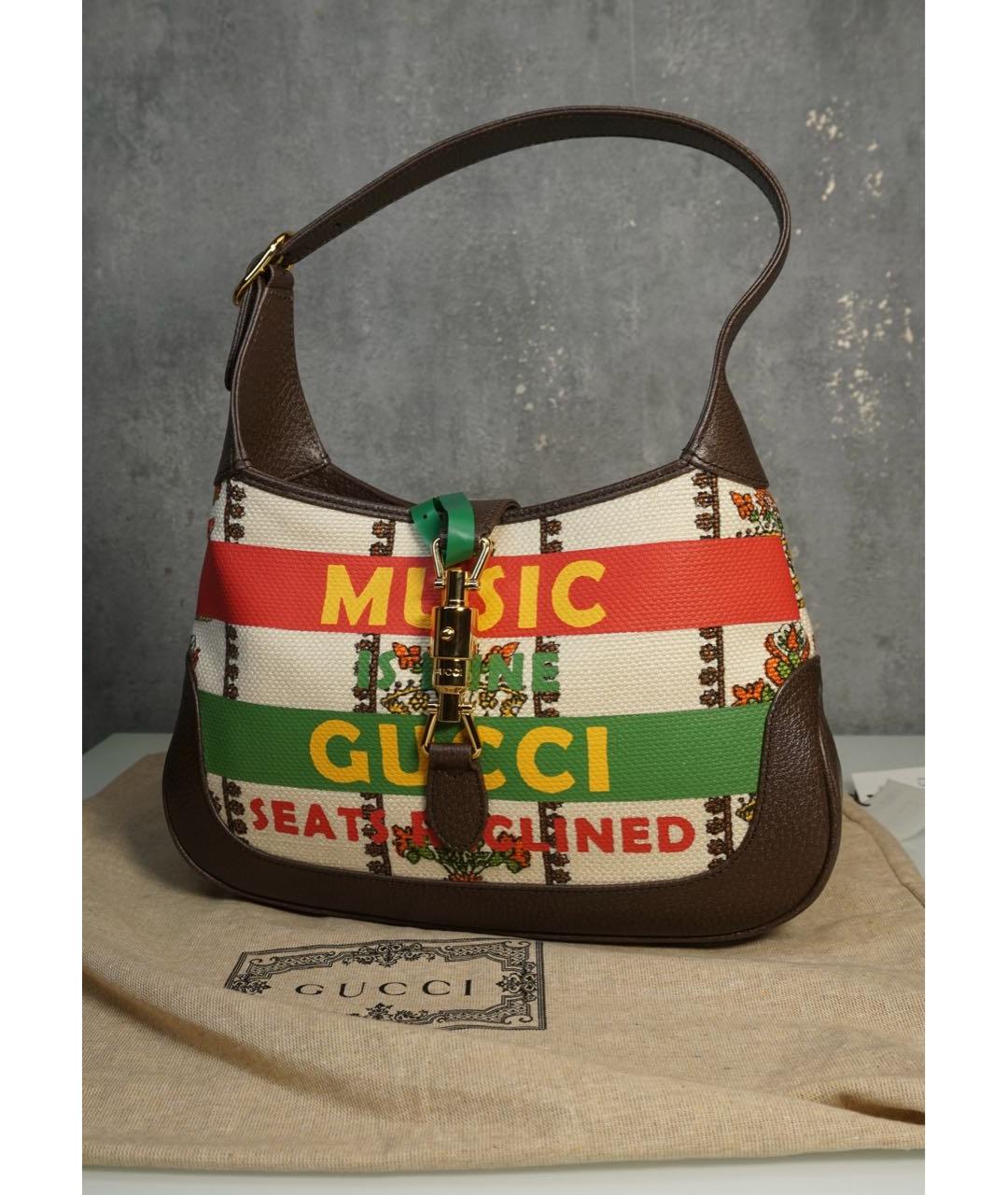 GUCCI Коричневая кожаная сумка через плечо, фото 2