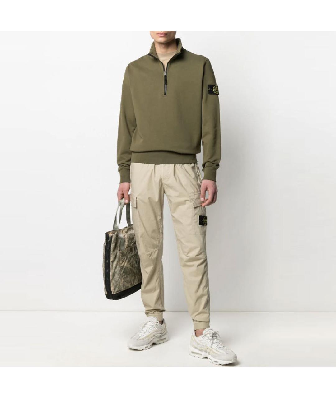 STONE ISLAND Хаки повседневные брюки, фото 6