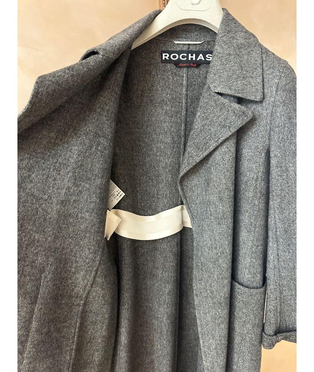 ROCHAS Антрацитовое шерстяное пальто, фото 4