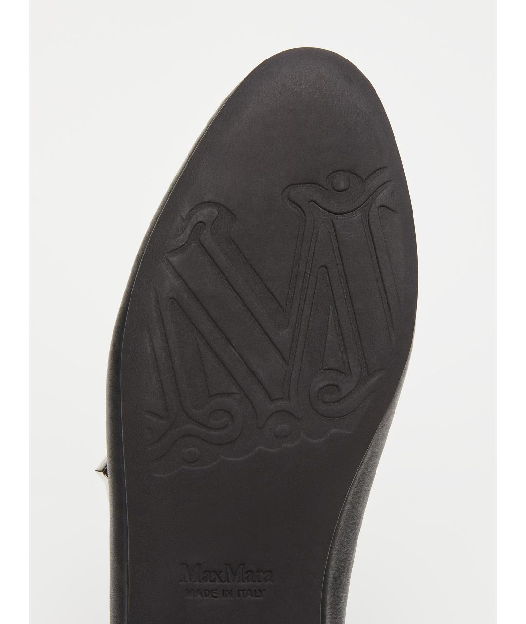 MAX MARA Черные кожаные балетки, фото 5