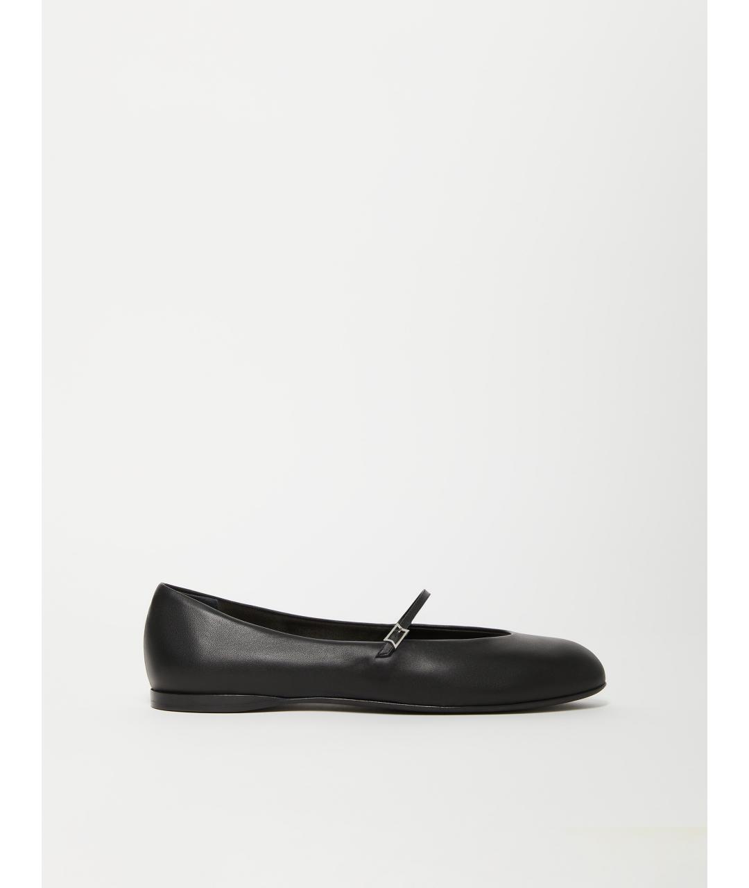 MAX MARA Черные кожаные балетки, фото 6