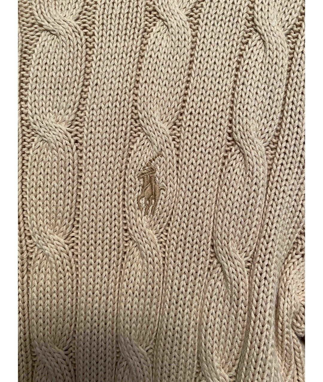 POLO RALPH LAUREN Бежевый хлопковый джемпер / свитер, фото 4