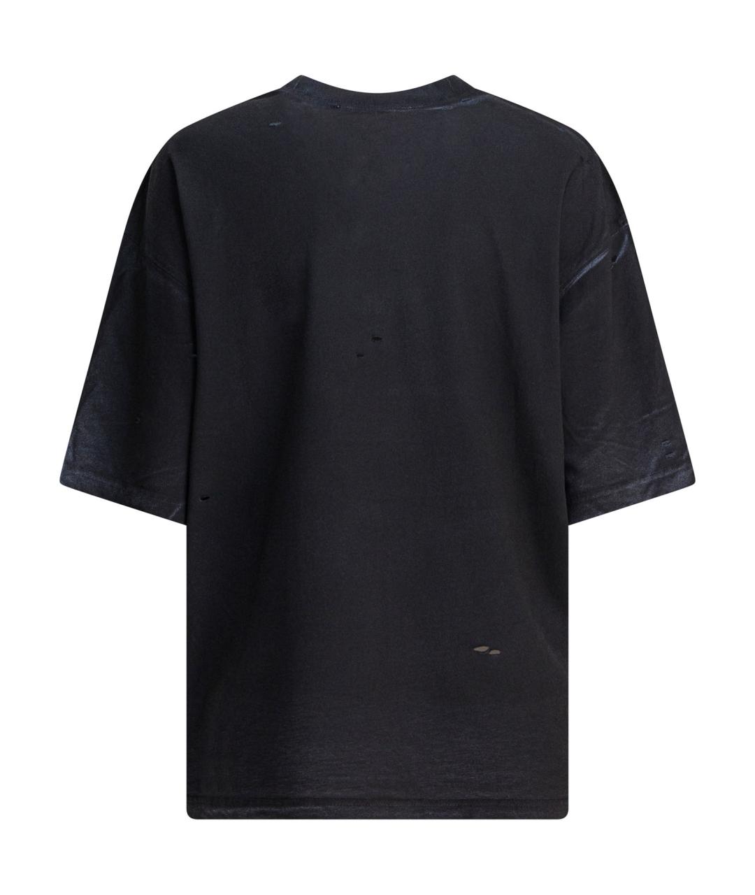 ACNE STUDIOS Черная хлопковая футболка, фото 2