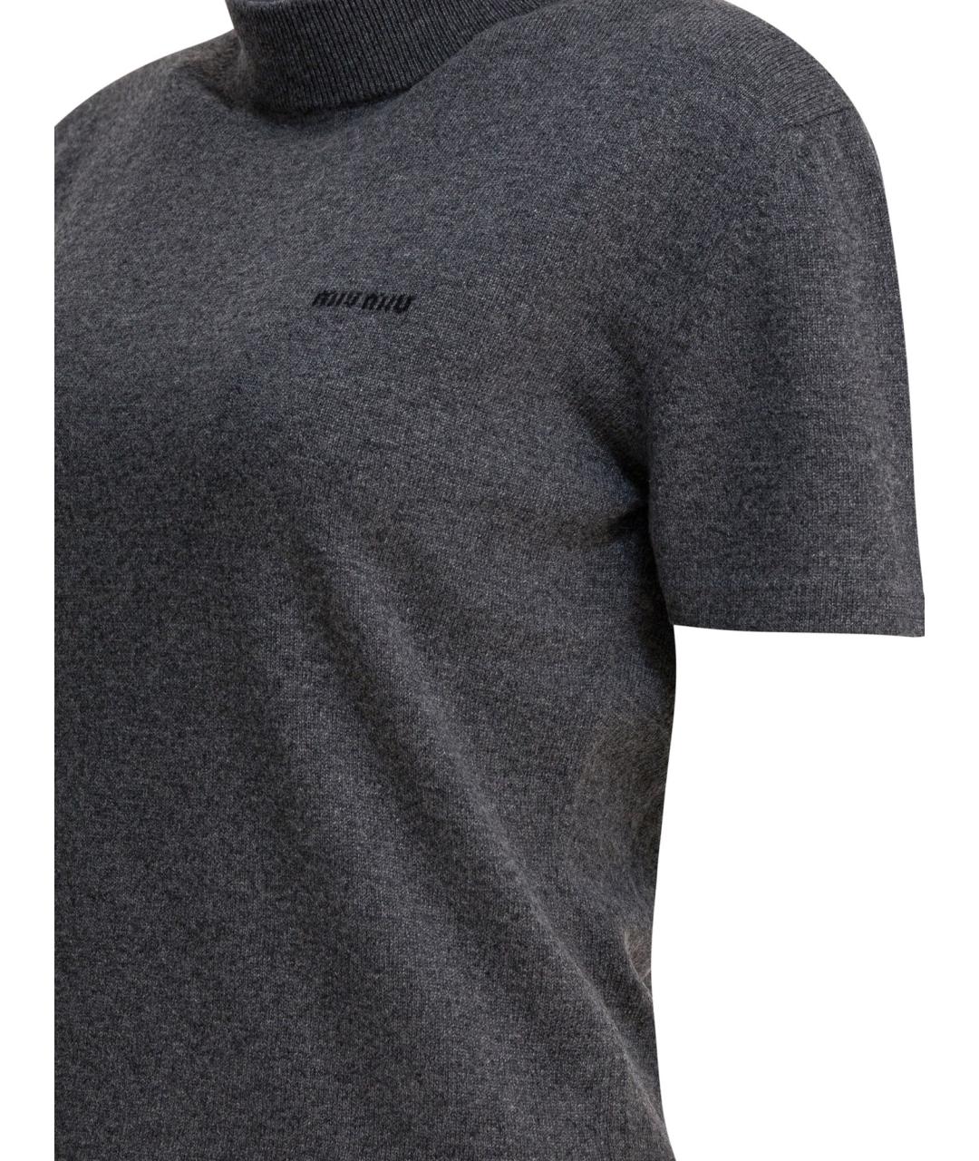 MIU MIU Серый кашемировый джемпер / свитер, фото 4