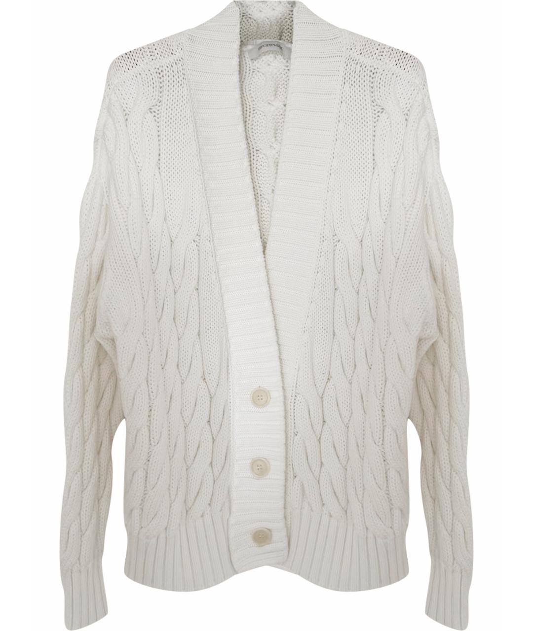 SPORTMAX Белый хлопковый кардиган, фото 1