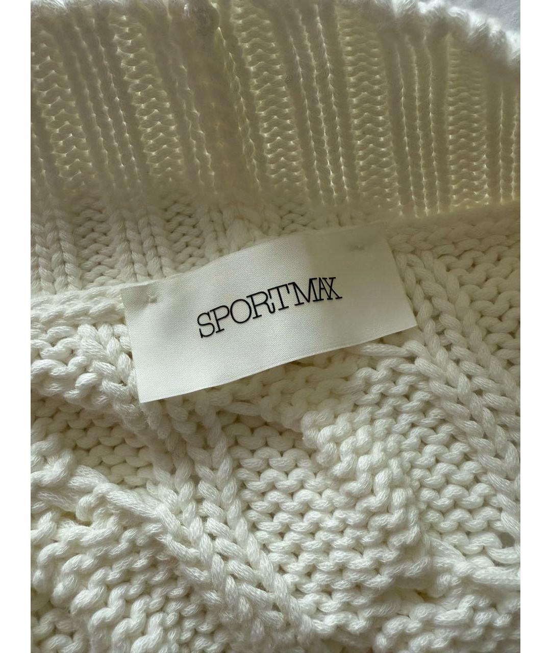 SPORTMAX Белый хлопковый кардиган, фото 4