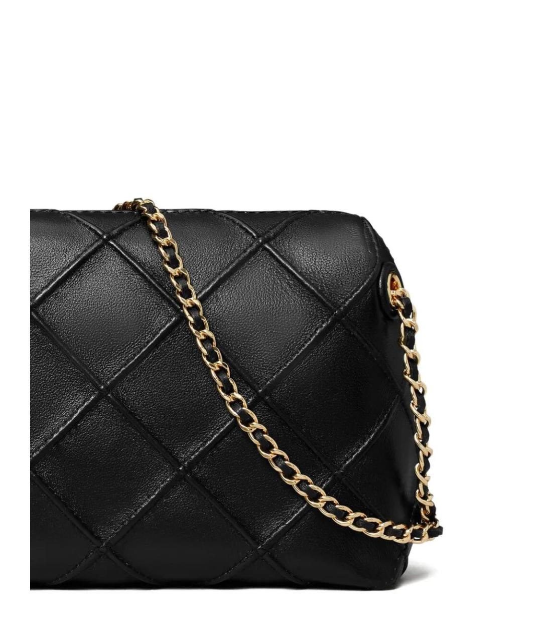 TORY BURCH Черная кожаная сумка через плечо, фото 5