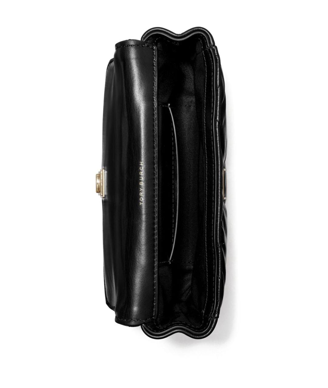 TORY BURCH Черная кожаная сумка через плечо, фото 4