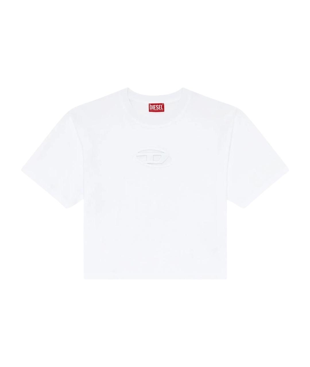 DIESEL Белая хлопковая футболка, фото 1