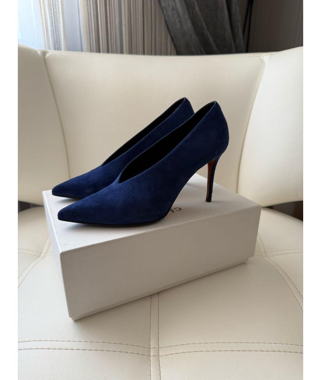 CELINE Синие замшевые туфли, фото 6