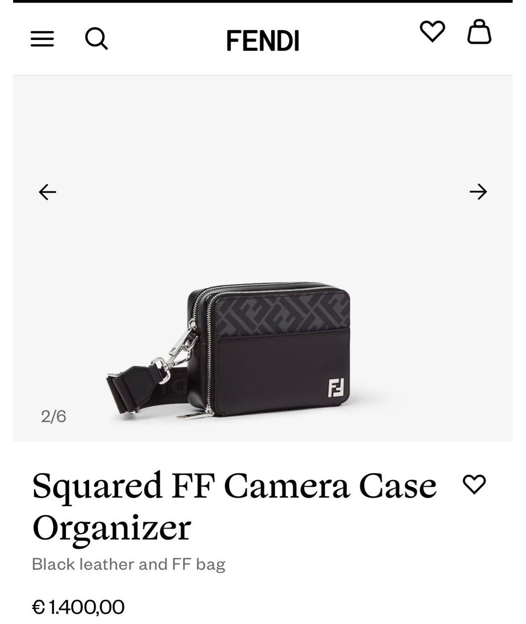 FENDI Темно-синяя кожаная сумка на плечо, фото 4