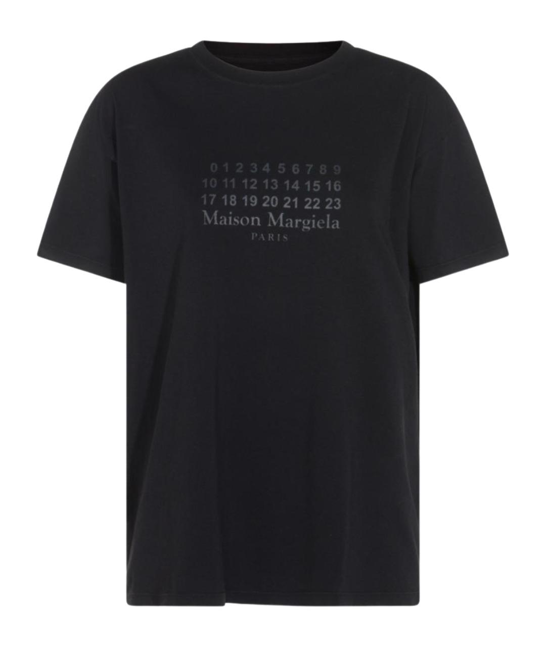 MAISON MARGIELA Черная хлопковая футболка, фото 1