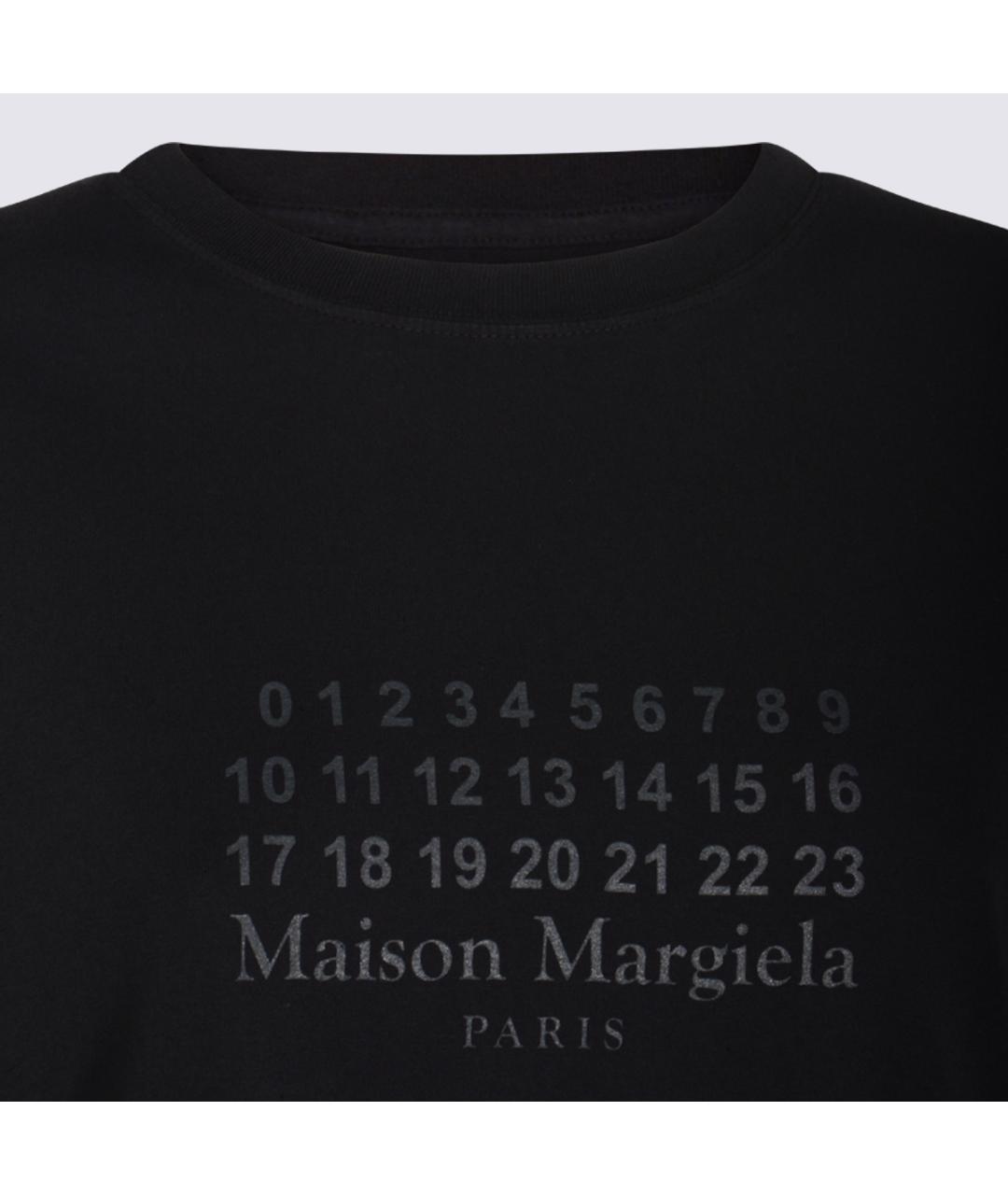 MAISON MARGIELA Черная хлопковая футболка, фото 3
