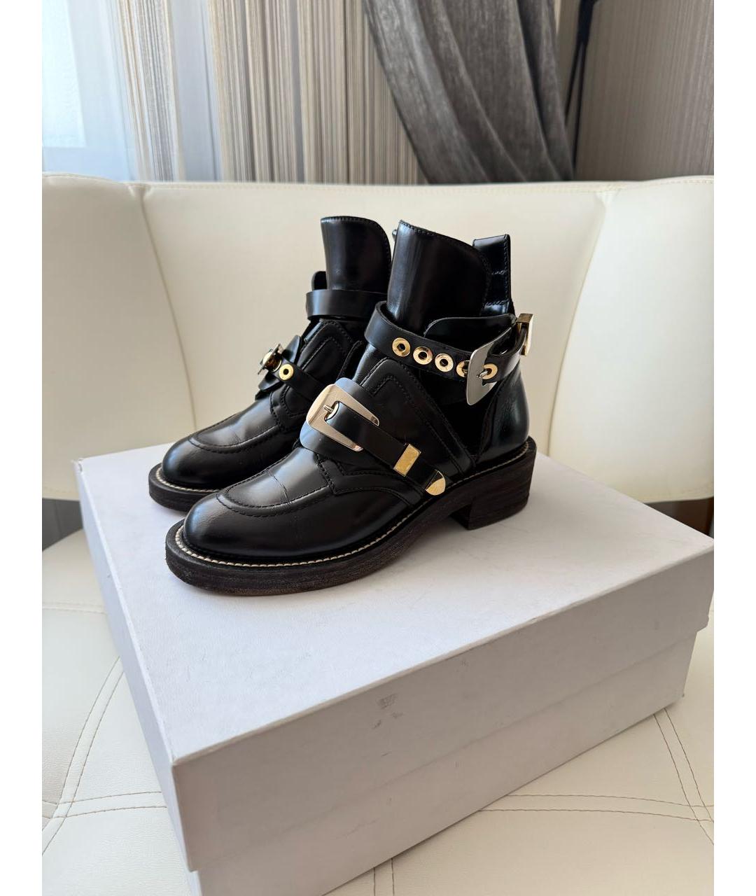 BALENCIAGA Черные кожаные ботинки, фото 7