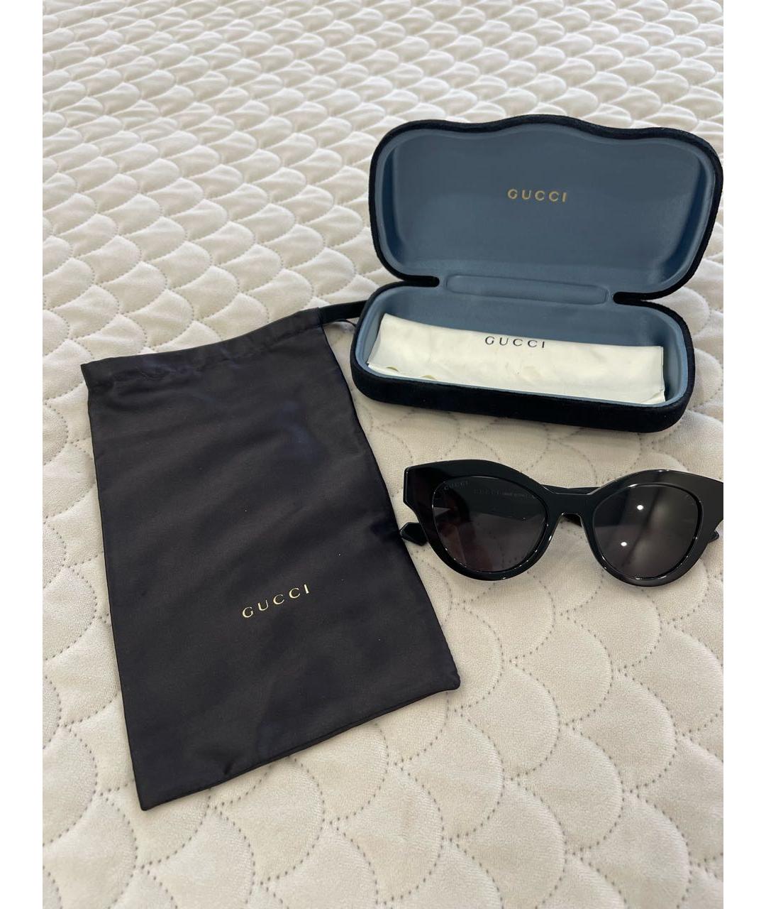 GUCCI Черные пластиковые солнцезащитные очки, фото 4