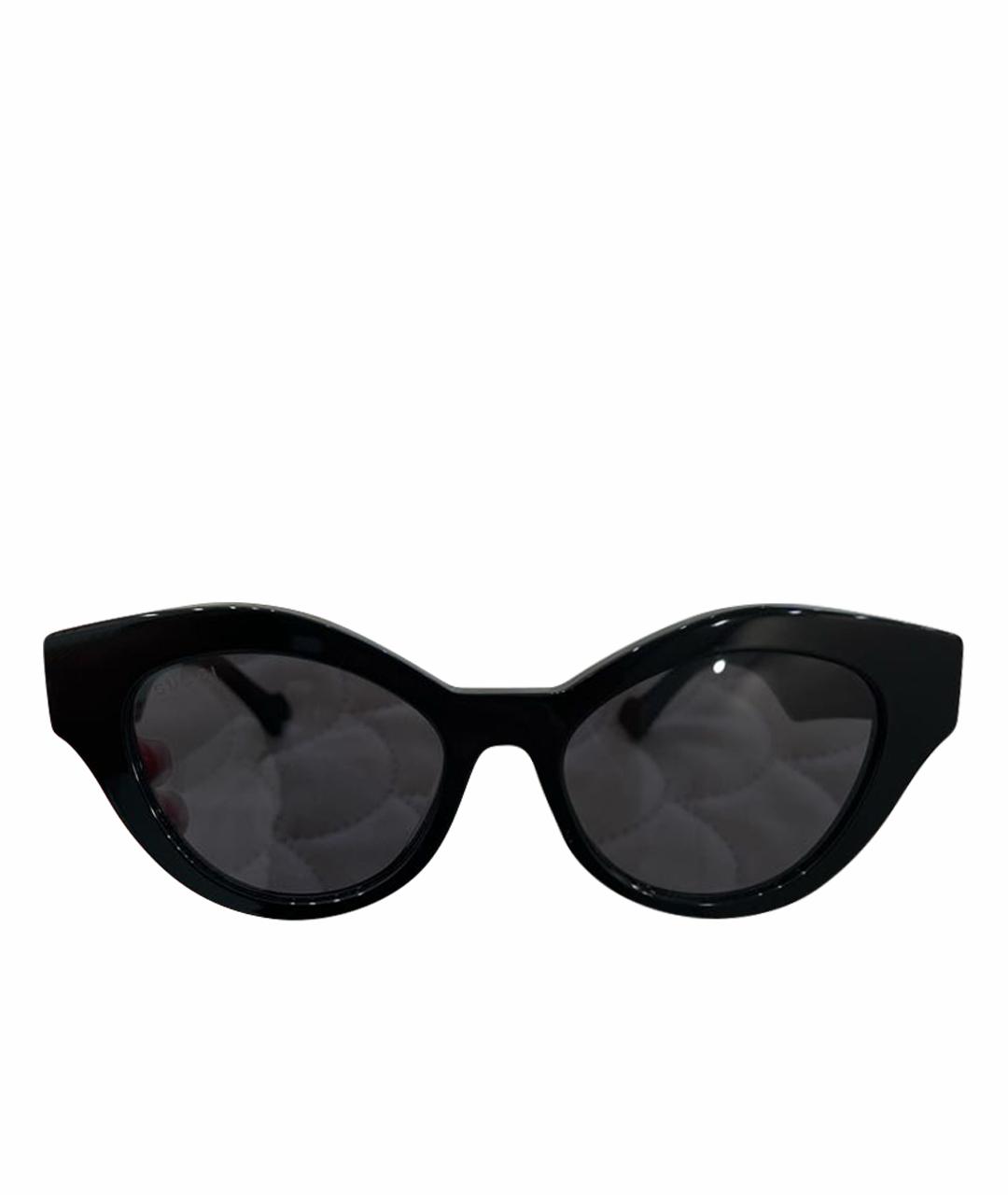 GUCCI Черные пластиковые солнцезащитные очки, фото 1