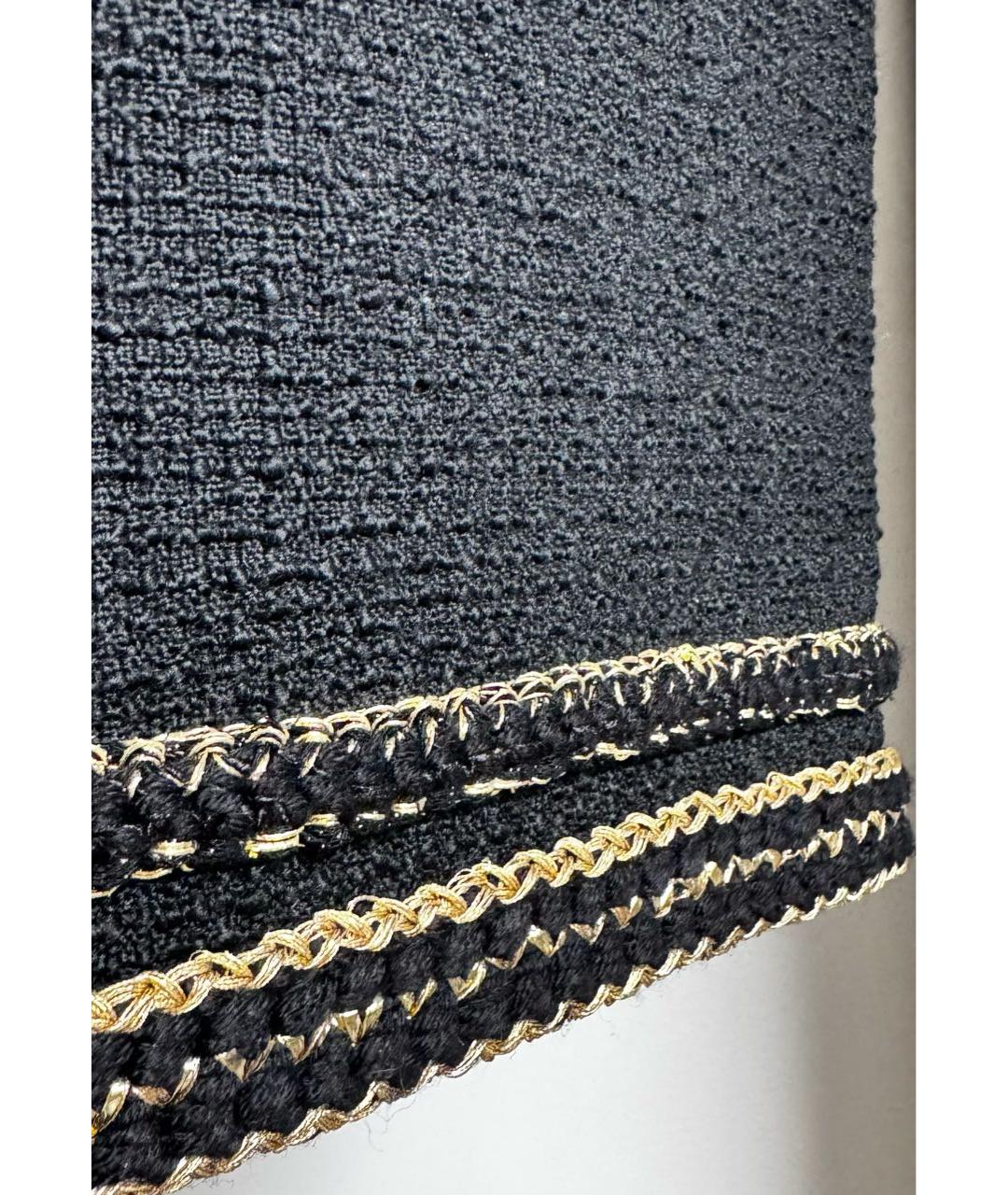 CHANEL Черная шерстяная юбка миди, фото 3