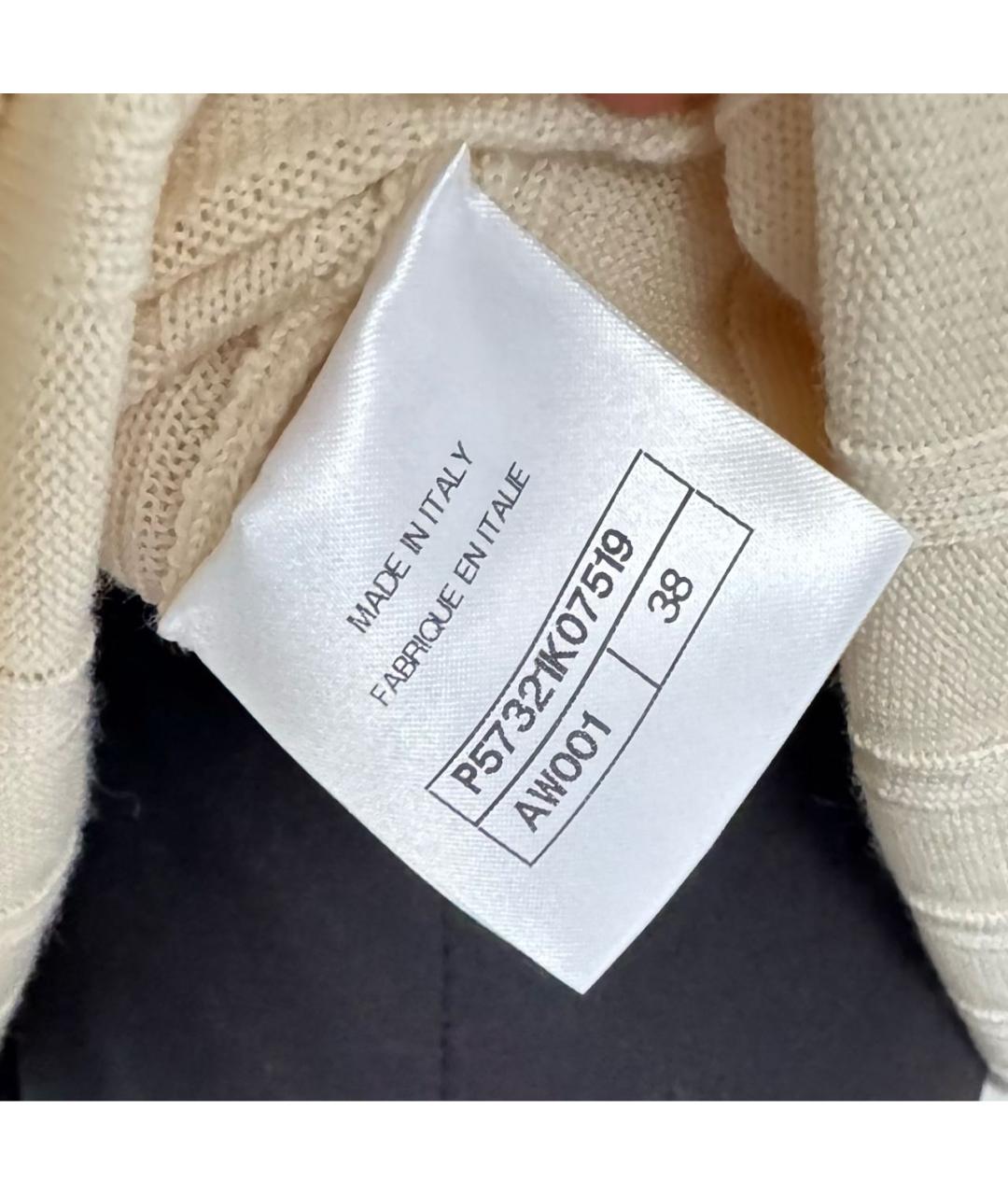 CHANEL Белое шерстяное повседневное платье, фото 5